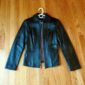 EXPRESS Leather Jacket Black 2